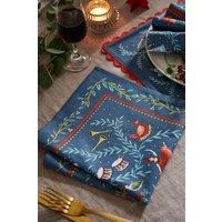Ulster Weavers '12 Days of Christmas' Festive Print 100% Cotton Napkins (2 Pack) in Green