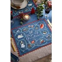 Ulster Weavers '12 Days of Christmas' Festive Print Printed 100% Cotton Placemat (2 Pack) in Green