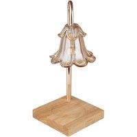 SPETLEK Wooden Candle Warmer Lamp in Brown