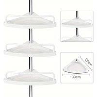 SPETLEK 4 Tier Telescopic Bathroom Wall Corner in White