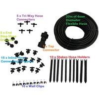 NESTLUNE 40M Automatic Tap Timer Drip Irrigation Plant Watering Kit in Black | Size: 100g