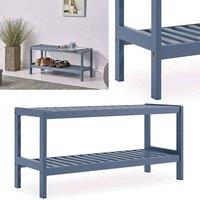 SPETLEK 2 TIER NATURAL WOODEN BAMBOO STORAGE GREY | Size: 0.6m2