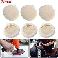 SPETLEK 6X 180mm Wool Polishing Buffing Bonnet Buffer Pad in Beige | Size: 10000mm x 520mm