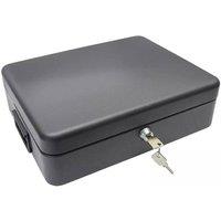 SPETLEK 12 Inch Security Lock Box Fireproof Chest Cash in Black | Size: Large