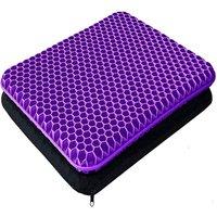 NESTLUNE Double Thick Honeycomb Gel Cooling Seat Cushion in Purple | Size: 100 cm x 190 cm