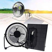 NESTLUNE 2.5W Mini Solar USB Cooling Fan Portable in Black