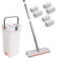 Kelvenix Mop Bucket Set Microfiber Replacement Mop in White | Size: 0.6m2