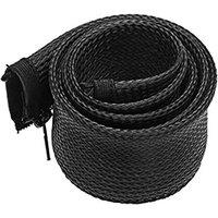 NESTLUNE 2 Pack Cable Management Sleeve 120cm Zip Wire Tidy Organizer in Black | Size: 1000mm 10000mm