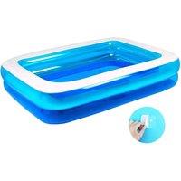 Ventryn 7ft Prompt Set Inflatable Paddling Pool Swimming Pool Family Fun in Blue