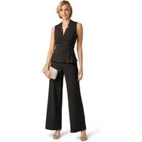 Adrianna Papell Women's Crepe Peplum Jumpsuit in Black | Size: 12