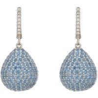 Latelita Women's Valerie Pear Drop Gemstone Earrings Silver Ice Blue
