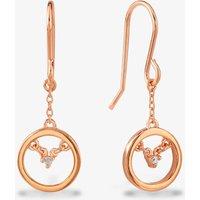 Rosa Lea Women's Centrepoint Dropper Earrings BJ-E3301CRRG0.5(T) in Rose Gold