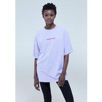 House of Holland Women's Acid Wash Oversized T-Shirt In Lilac in Purple | Size: Small