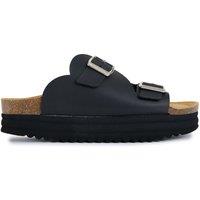 V.GAN Women's Heart Comfort Footbed Sandals in Black | Size: 6