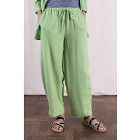 Nomads Clothing Women's Women Cotton Bubble Trousers in Light Green | Size: 10
