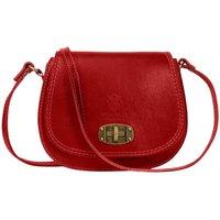 Woodland Leathers Women's Women's Italian Leather Crossbody Bag in Red