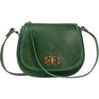 Woodland Leathers Women's Women's Italian Leather Crossbody Bag in Green