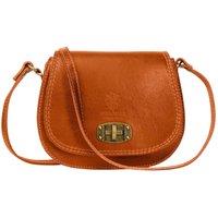 Woodland Leathers Women's Women's Italian Leather Crossbody Bag in Tan