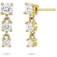 Gold Trip Women's Short Crystal Gemstone Drop Earrings in Gold