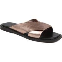 Jones Bootmaker Women's Hazelle Flat Mule Sandals in Metallics | Size: 4