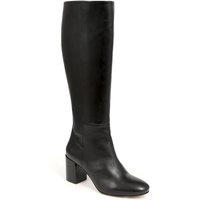 Jones Bootmaker Women's Neptune Medium Calf Fit Long Leather Boots in Black | Size: 6