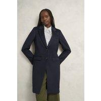 Hobbs London Women's Cavendish Coat in Dark Navy | Size: 6