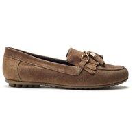 Moda In Pelle Women's 'Essana' Suede Loafers in Beige | Size: 3