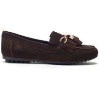 Moda In Pelle Women's 'Essana' Suede Loafers in Brown | Size: 4