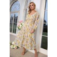 Yours Women's Floral Long Sleeve Maxi Dress | Size: 26-28