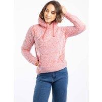 Weird Fish Women's Yara Cosy Fleece Hoodie in Coral | Size: 20