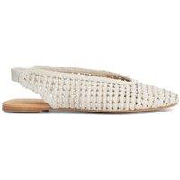 Dune London Women's 'Hollianne' Leather Ballet Pumps in White | Size: 6