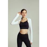Anniou Women's Cropped UV Sports Bolero in White | Size: Small