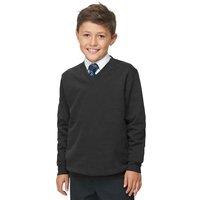 AWDis Academy V Neck School Jumper Sweatshirt Pack of 2 in Black | Size: 3-4 Years