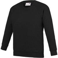AWDis Academy Crew Neck Raglan School Sweatshirt Pack of 2 in Black | Size: 3-4 Years