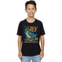 Disney Boy's Toy Story 4 Rex Terrifying Dinosaur T-Shirt in Black | Size: 12-13 Years