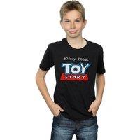 Disney Boy's Toy Story Cartoon Logo T-Shirt in Black | Size: 9 Years