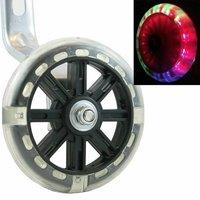 Kelvenix Bicycle LED Training Wheels Stabilisers in Black | Size: 0-12 m
