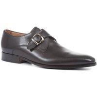 Jones Bootmaker Men's Justin Leather Single Strap Monk Shoes in Black | Size: 8