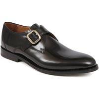 Jones Bootmaker Men's Aidan Goodyear Welted Leather Monk Shoes in Black | Size: 9