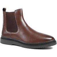 Jones Bootmaker Men's Gregory Warm Lined Leather Chelsea Boots in Dark Brown | Size: 8