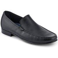 Jones Bootmaker Men's Quint Casual Leather Slip-On Loafers in Black | Size: 8