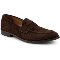 Jones Bootmaker Men's Cabrino Leather Penny Loafers in Dark Brown | Size: 8