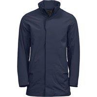 TEE JAYS Men's All Weather Parka in Mid Navy | Size: Small