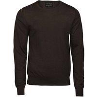 TEE JAYS Men's Plain Crew Neck Sweatshirt in Brown | Size: Large