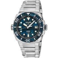 Gevril Men's Fortuna Swiss Automatic Sellita SW200 Carbon Bezel 316L SS Watch in Silver