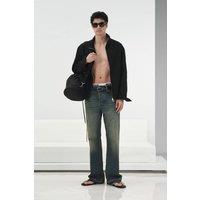 Giesto Men's Tencel Linen Jacket with Zipper in Black | Size: Medium