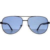 BMW Men's Aviator Matte Black Blue Polarised BS0028