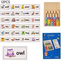 Living and Home Educational Wooden Word Spelling Game Alphabet Letter Matching