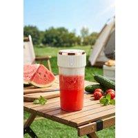 Living and Home 300ml Portable Personal Blender with 6-Leaf 304 Stainless Steel Blade Fruits Juicer in White