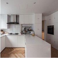 Living and Home White Glossy Self-Adhesive PVC Waterproof Wallpaper